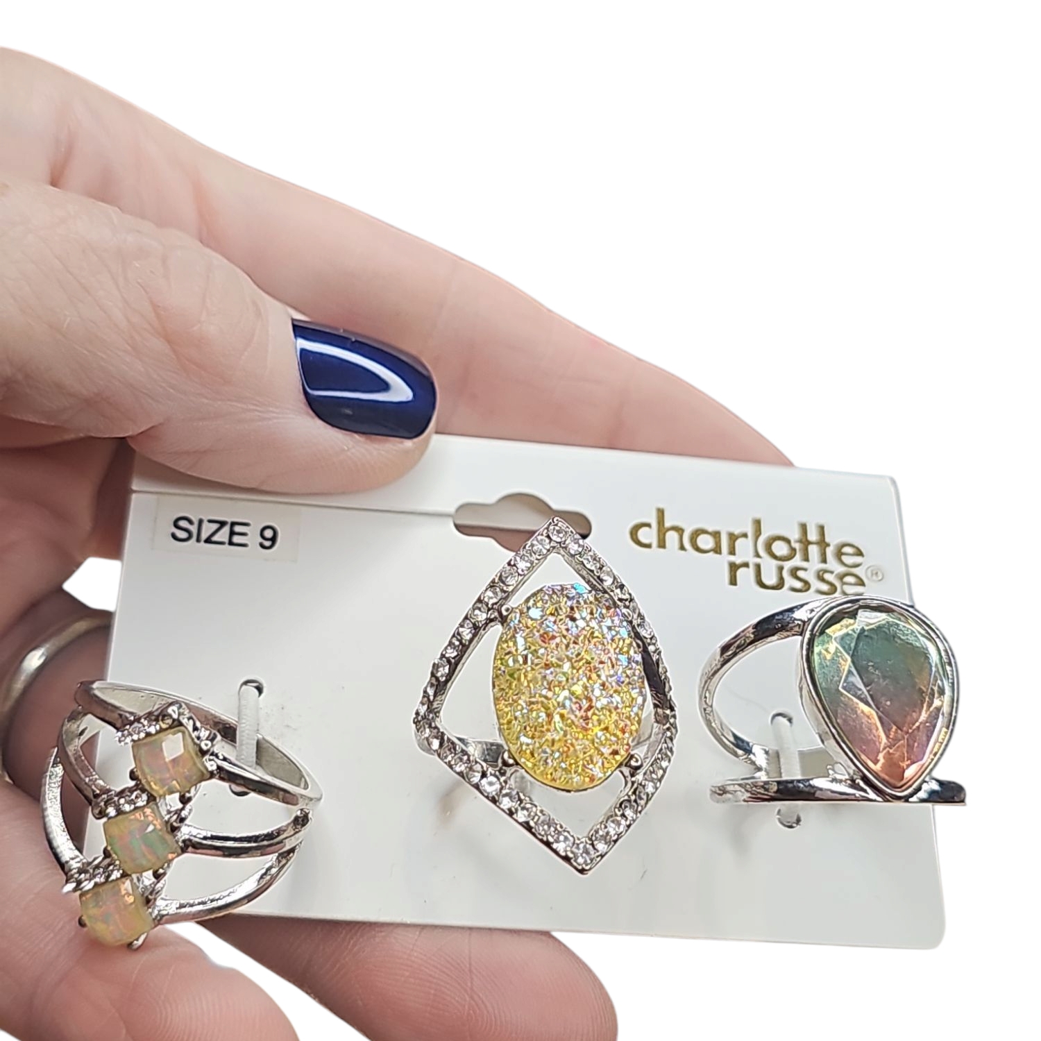 Charlotte Russe Silver And Gold-Tone Rings Set 5$